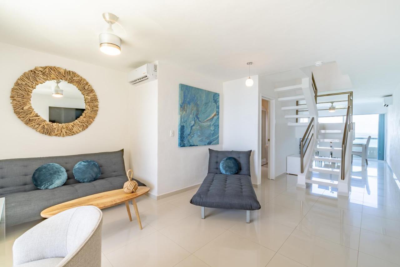 Ocean View Three Bedroom, Three Story Penthouse By The Beach Cancún Buitenkant foto